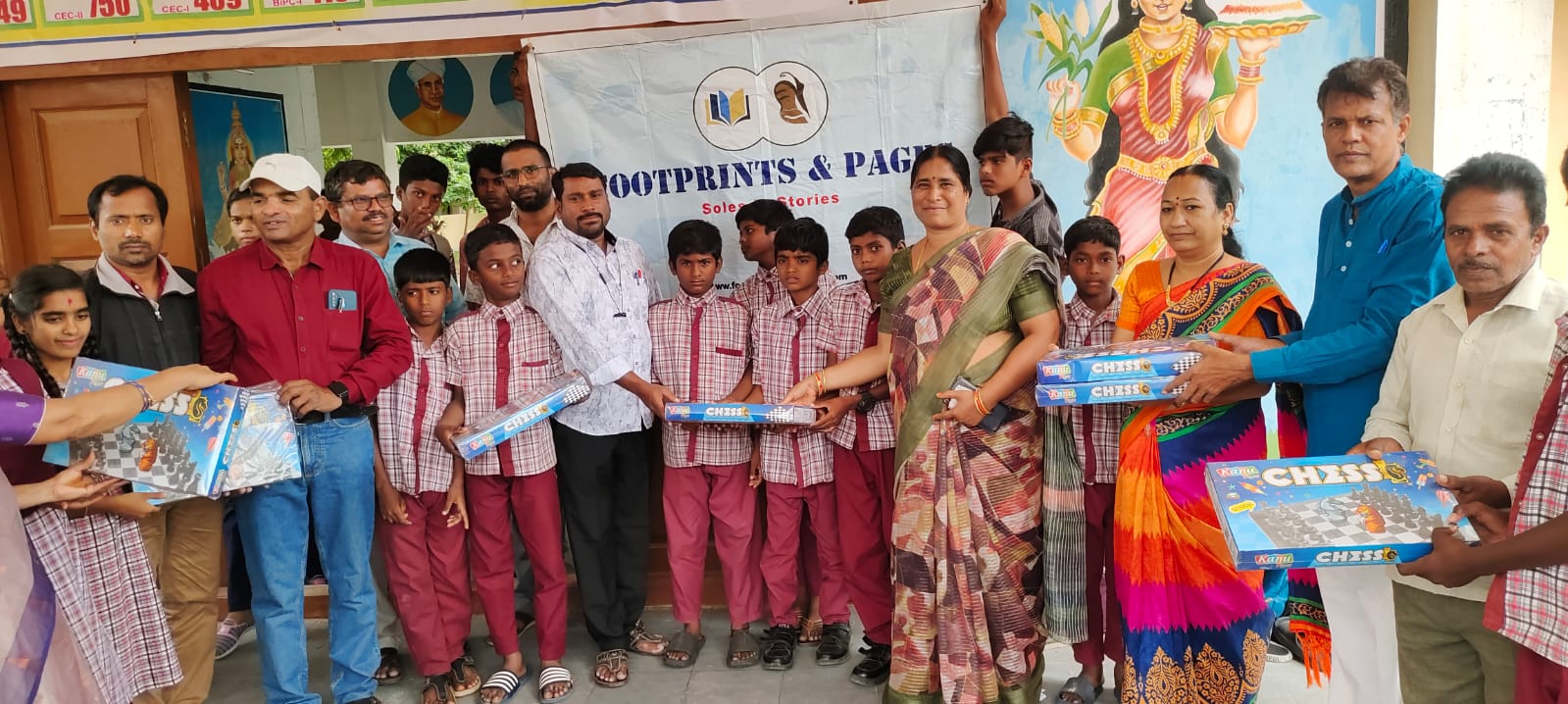 Chess boards donation in Veldanda Mandal, Telangana - Supporting rural chess education (Image 6)